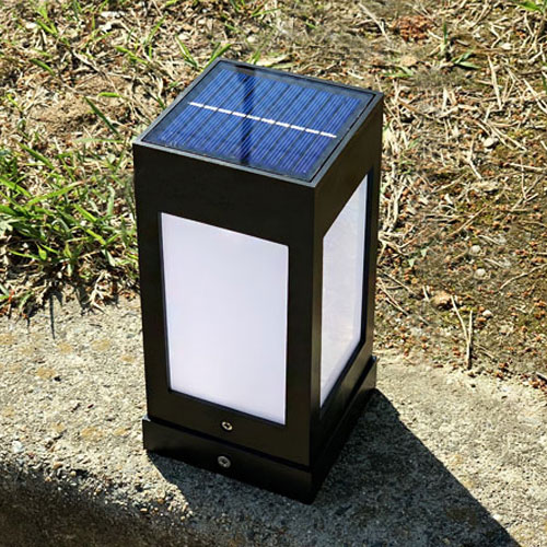LED 태양광 새로미 문주등 (흑색/80mm)